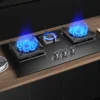 Household three-burner gas stove embedded dual-purpose flameout protection gas stove 1