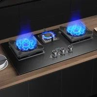 Household three-burner gas stove embedded dual-purpose flameout protection gas stove 1