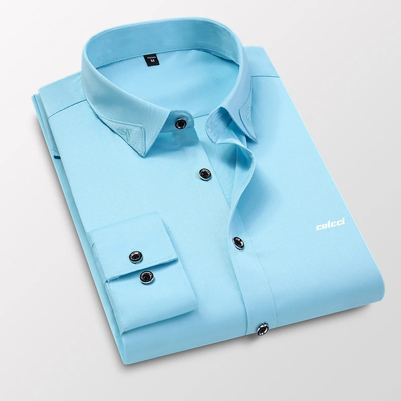 Nova 2022 Camisa do homem longo Casual Camisa do homem, Camisa sedosa e elástica de homem Casacos Masculinos, mangá чехол neypo для huawei nova y61 2022 book premium dark blue nsb59036