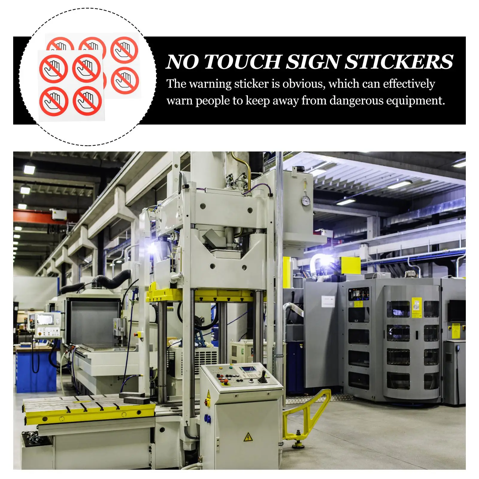 10pcs Do Not Touch Sticker Do Not Use Hand Signs Self Adhesive Decal No Touch Sign Labels Warning Sign Sticker wall stickers self adhesive stickers vinyl wall stickers