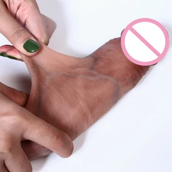 7.8inch Real Skin Feeling Realistic Dildo Sliding Foreskin Design Suction Cup Huge Big Penis Dick Adult Erotic Sex Toy for Woman 3