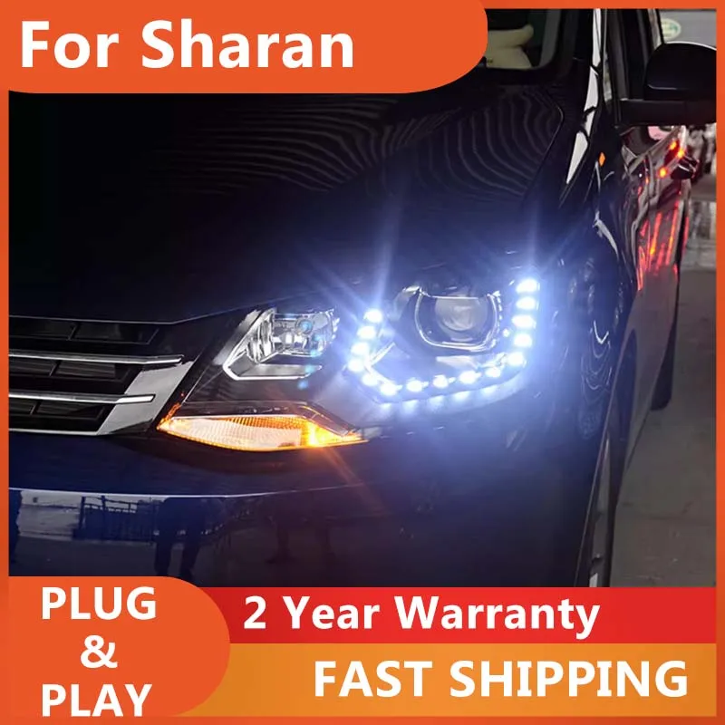 

Автомобильные аксессуары для Volkswagen Sharan фары 2012-2020 VW Sharan фары DRL сигнал поворота фары дальнего света