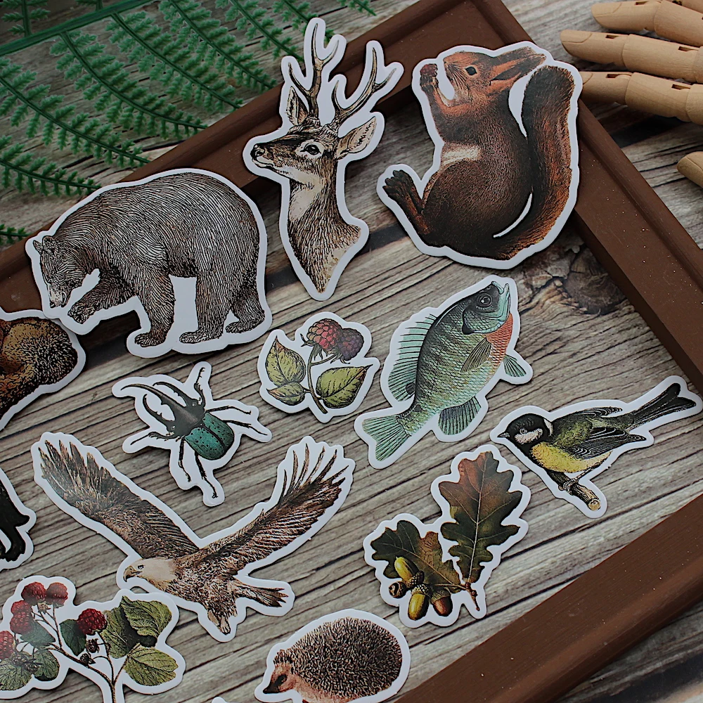 KSCRAFT 40pcs Vintage Stickers Die Cuts Sticker Collection Kit for Scrapbooking Planner/Card Making/Journaling Project