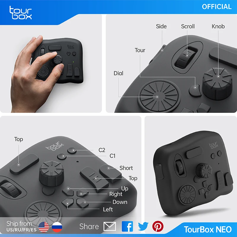 その他 TOUR BOX NEO TourBox Neo ブラック [TourBox Neo] – 秋葉館