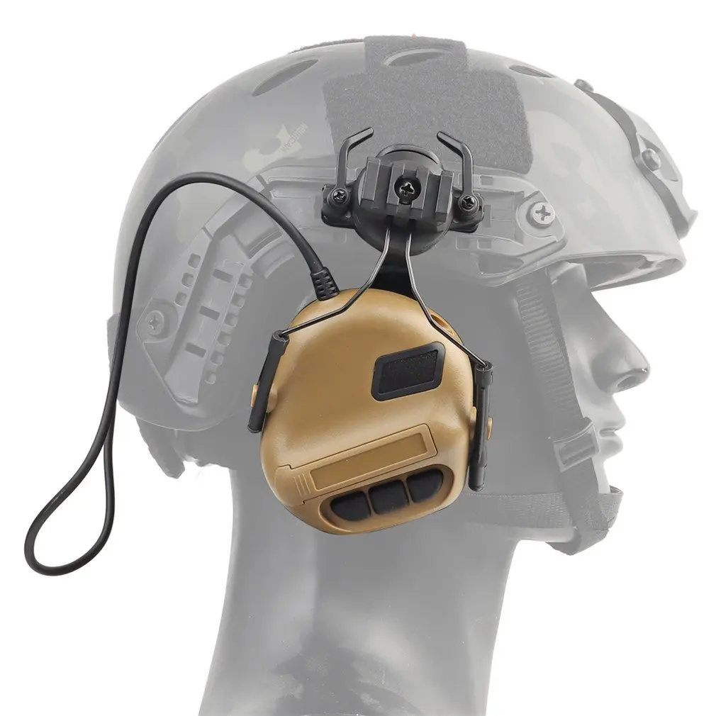 Auriculares t cticos con adaptador de riel r pido para casco auriculares-t-cticos-con-adaptador-de-riel-r-pido-para-casco
