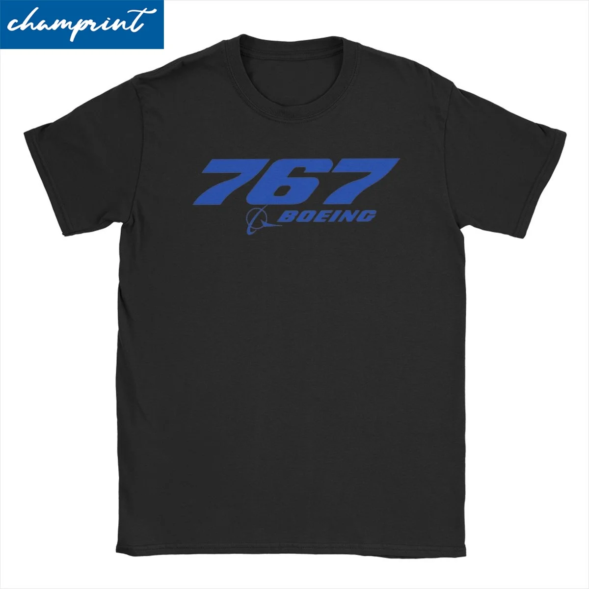 

Men Women's Boeing 767 T Shirt Airplane 100% Cotton Tops Funny Short Sleeve Round Collar Tees Plus Size T-Shirt