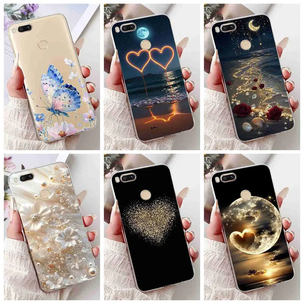 Love Pop Print TPU Soft Silicone Phone Case with Floral Design