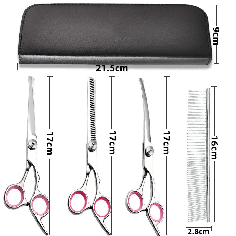 Dog Grooming Scissors Kit Hairdressing Scissors Pet Grooming Set Stainless Steel For Cats And Dogs