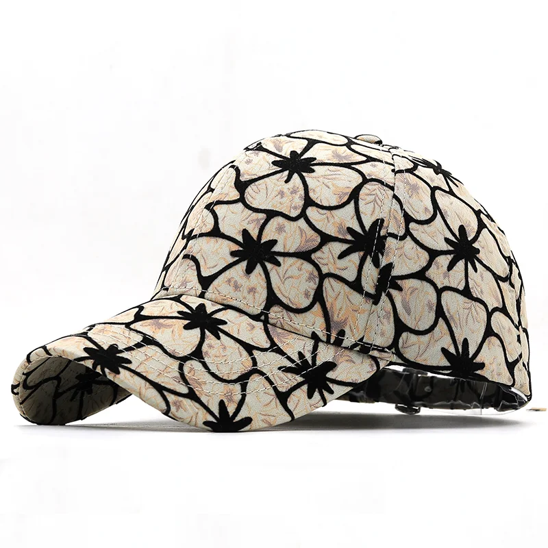 New Women's Baseball Cap Painting Embroidery Flower Girls Snapback Hats Woman Female Cap Mesh Summer fishing Sun Hat