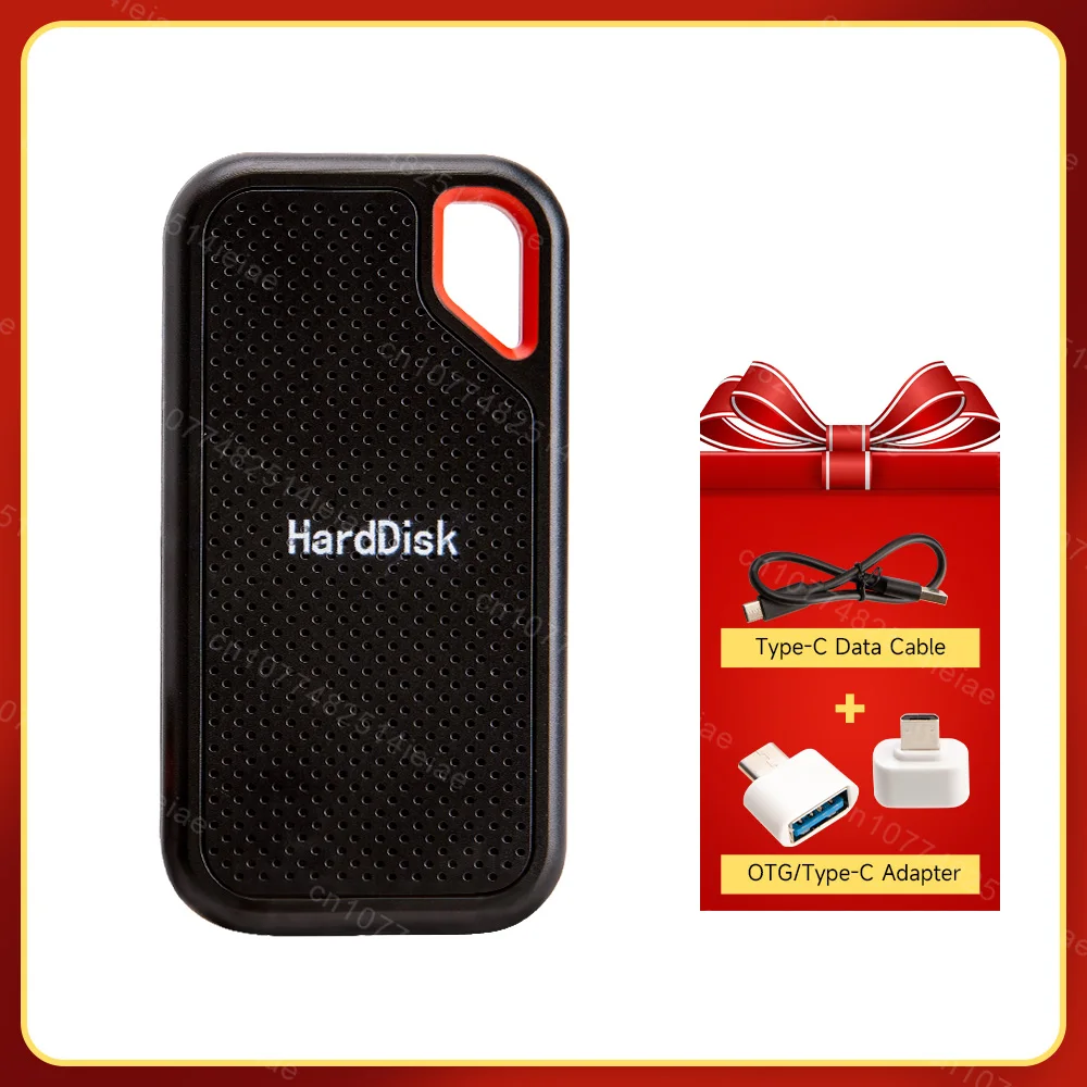 Портативний високошвидкісний твердотільний накопичувач на 2 ТБ з інтерфейсом USB 3.1 Type-C, підходить для ноутбуків/мобільних телефонів.