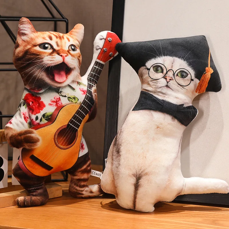 10 Styles 30cm Cute Simulation Funny Happy Cat Throw Pillow Plush Stuffed Animal Birthday Holiday Gift Kids Collectible_voghion.com