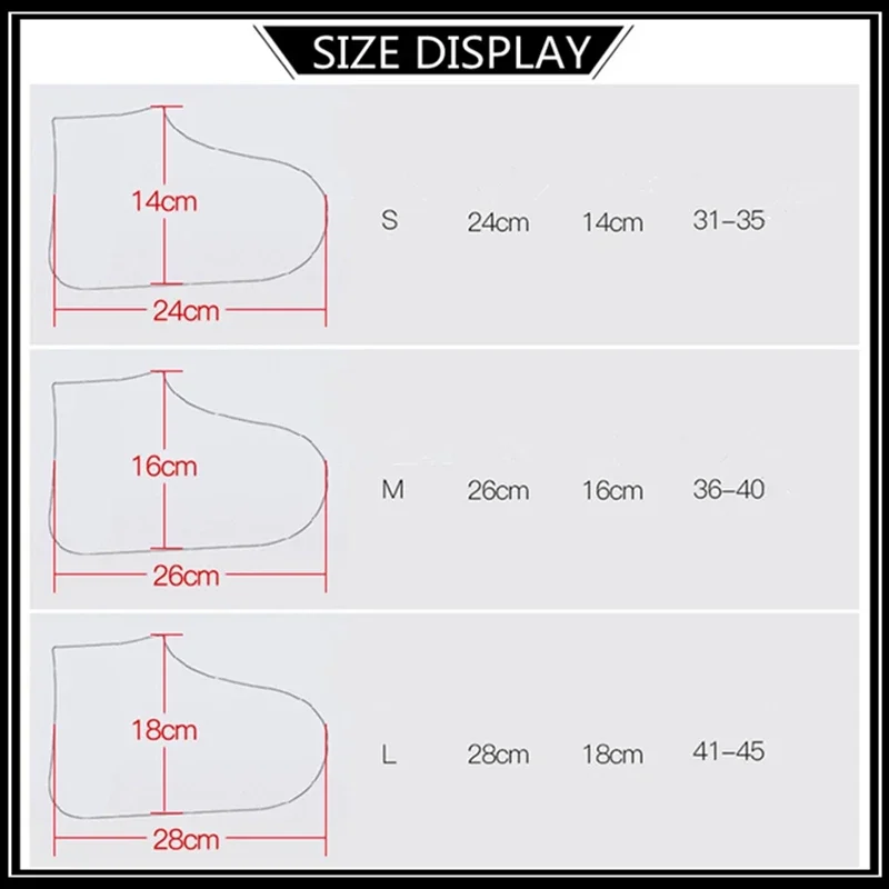 Shoe covers 1 Pair Silicone Shoes cover Thickening Material Shoes Protectors Boots Wear-resistant Water proof Latex cover Rainy day Reusable