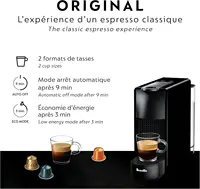 Nespresso Essenza Mini Espresso Machine, 15.25 x 5.5 x 12.25 in, Black 2