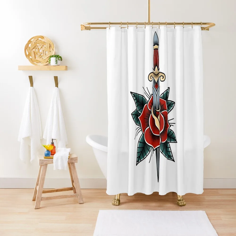 

Rose & Dagger Shower Curtain Bathroom Deco Shower Bathroom Curtain