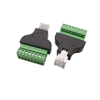 RJ45 to Screw Terminal Adapter 8P8C RJ45 Male / Female to 8 Pin Screw Terminal Block for Cat5 Cat6 CCTV DVR Network 2