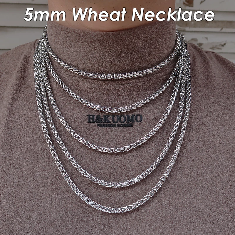 10 Pieces Rope Necklace for Men or Women Stainless Steel Rope Chain Gold  Color Wholesale