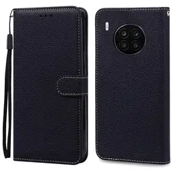 Leather Wallet Flip Phone Case - Stylish and Durable Cover for Huawei Nova 8i (Black)