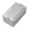 Metal tin silver black flip top storage box tool box coin candy key business card storage box with lid food tin box storage jar 4