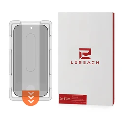 Lereach Privacy Screen Protector with Auto - Alignment - Full Coverage Tempered Glass for One piece (Black)