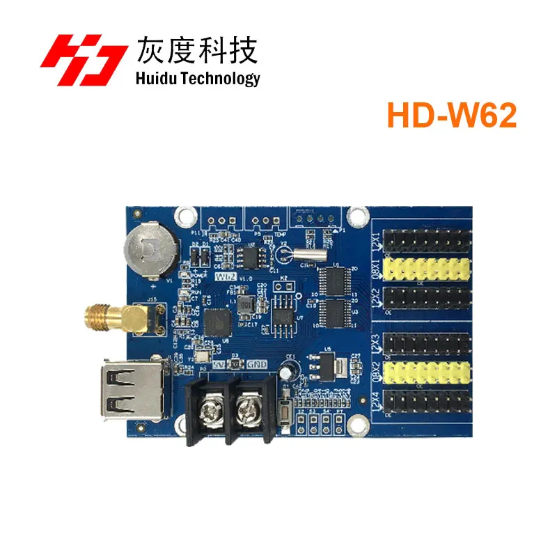Huidu-único e Duplo Color Led Display Controller Placa de Controle do Módulo de Sinal Led hd W60 hd W62 W63 hd W64 hd W66 Hd-w60 P10 - Image 5