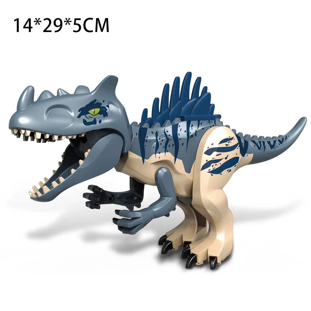 thumbnail image 1 of Bloques de construcción de dinosaurios jurásicos Indominus Rex DIY Figuras de acción de tiranosaurio de gran tamaño Modelos Juguetes para niños Animales Regalos, 1 of 5