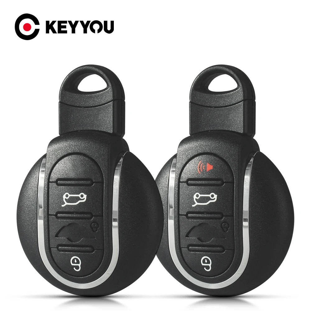 

KEYYOU 3/4 кнопочный умный пульт дистанционного управления для автомобильного ключа оболочка для BMW mini Cooper 2015 2016 2017 с лезвием для аварийного ключа