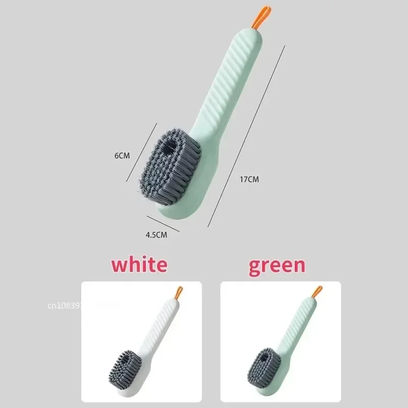1pc Press Automatic Liquid Out Brush Multifunctional Long Handle Brushes Soap Dispenser Household Shoes Clothes Cleaning Tools 6