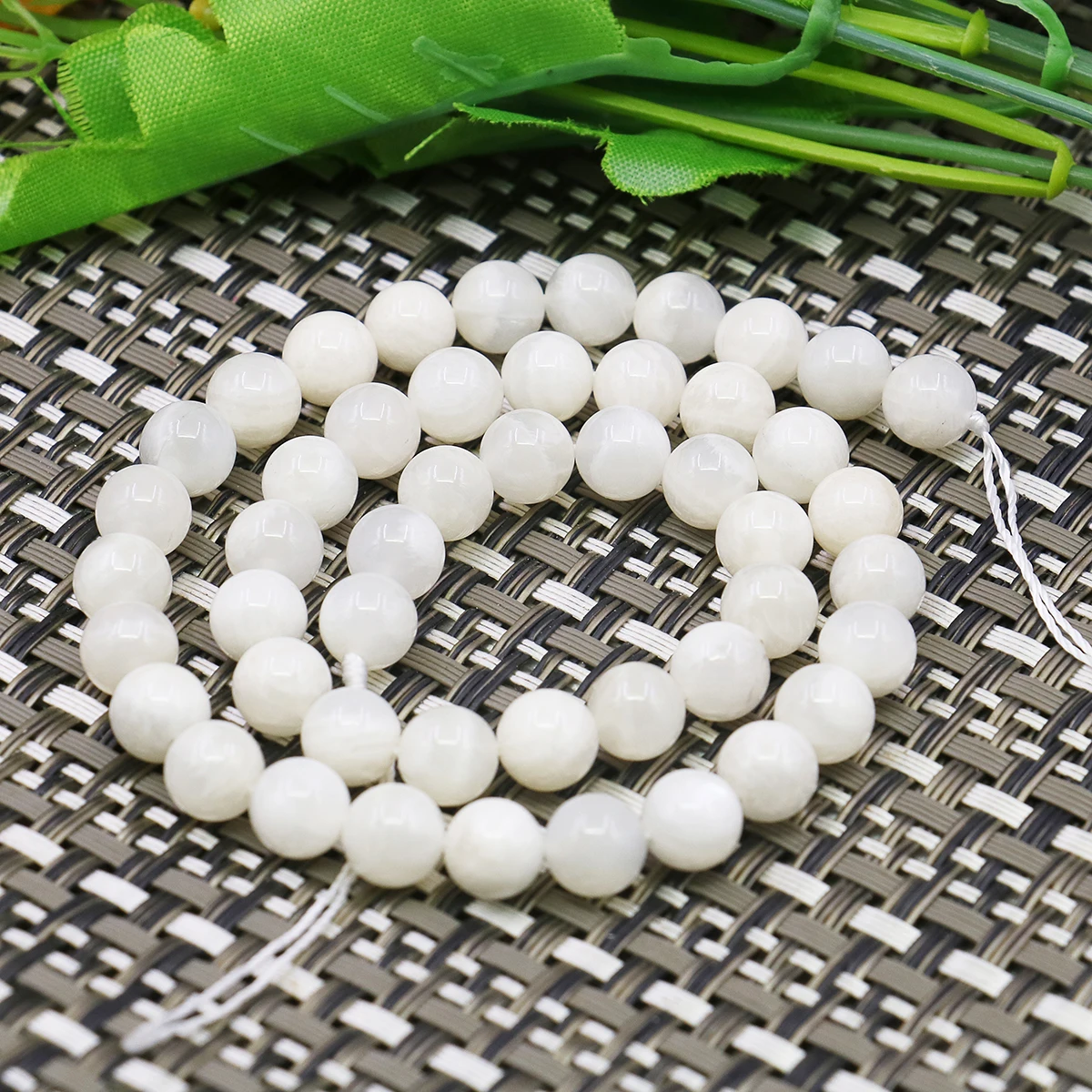 8mm Natural White Chalcedony Loose Round Bead Semi Finished Stone Diy Jade Gemstone,Jewelry Making/supplies,Gift for Women/men