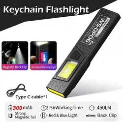 Compact Waterproof Rechargeable LED Torch with Magnetic Grip (DP06 - 300mah)