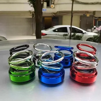 Car Auto Solar Energy Rotating Aromatherapy Air Fresher Double Ring Interior Diffuser for Car Home Bedroom Decor Accessories 1