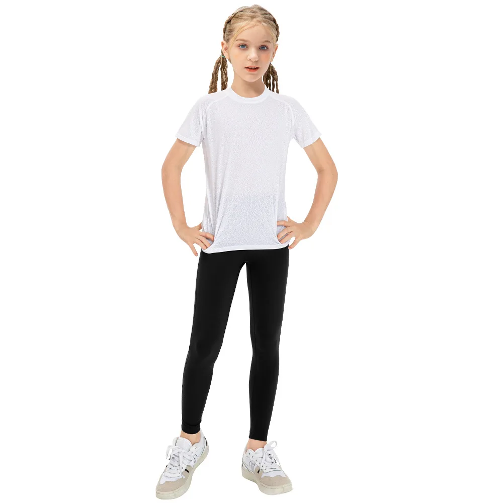 NWT Girls Kid Pants Cute Quick Dry Breathable Stretch Fleece Tight Kids Children Yoga Sports Dance Thick Pant Girls Kids Pants