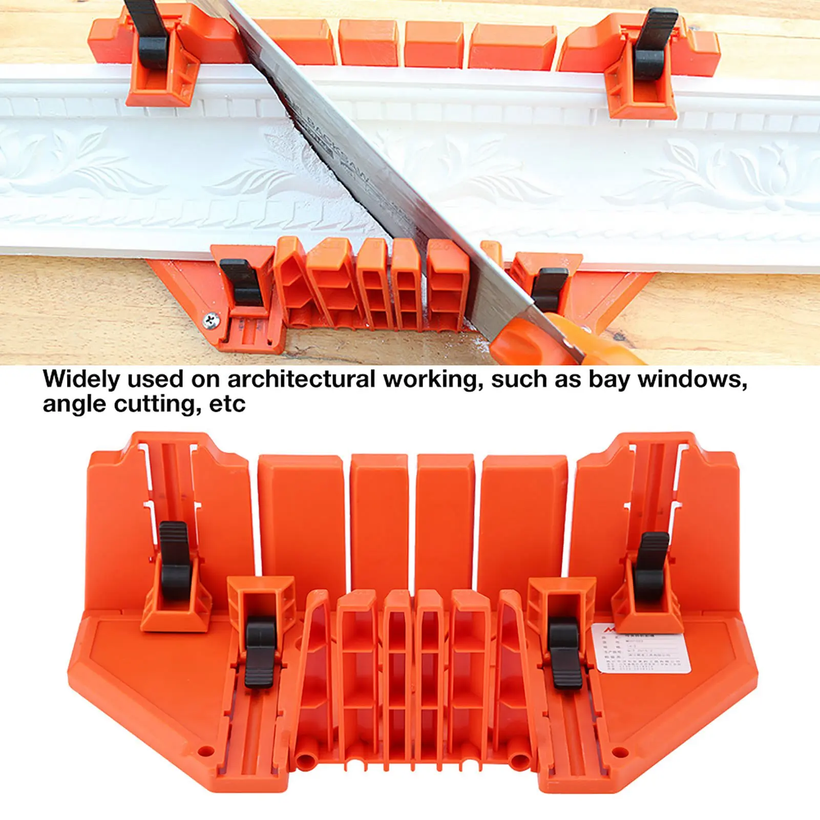 Mitre Box Wood Saw Mitre Box Saw Mitre Box Plastic Mitre Box Pruning Saw Wood Cutting Hand Saw Hardware Tool 14inch with Clamp 2