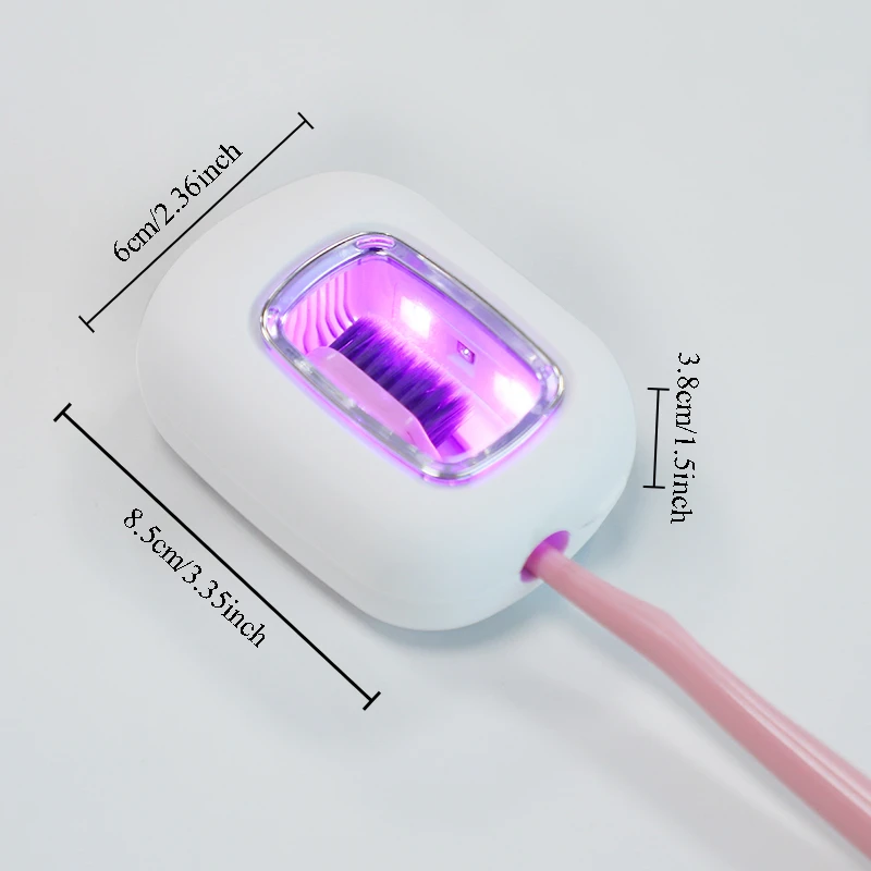 Portable UV Toothbrush Sanitizer Case USB Rechargeable Wall Mount Option Suitable For Home and Travel