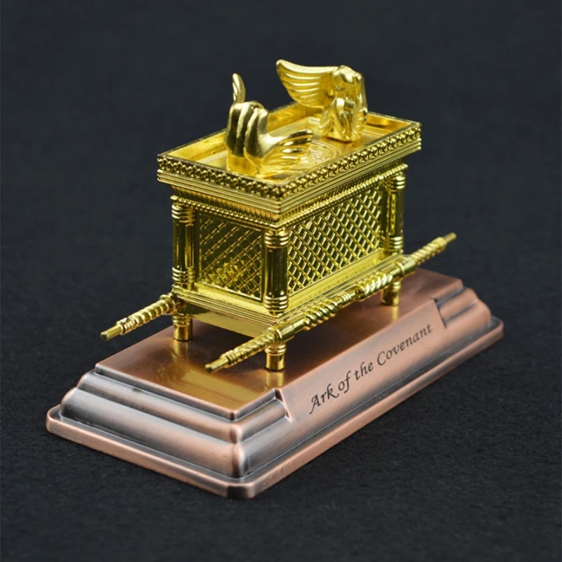 The Ark Of The Covenant Replica Statue Gold Plated With Ark Contents Aaron Rod