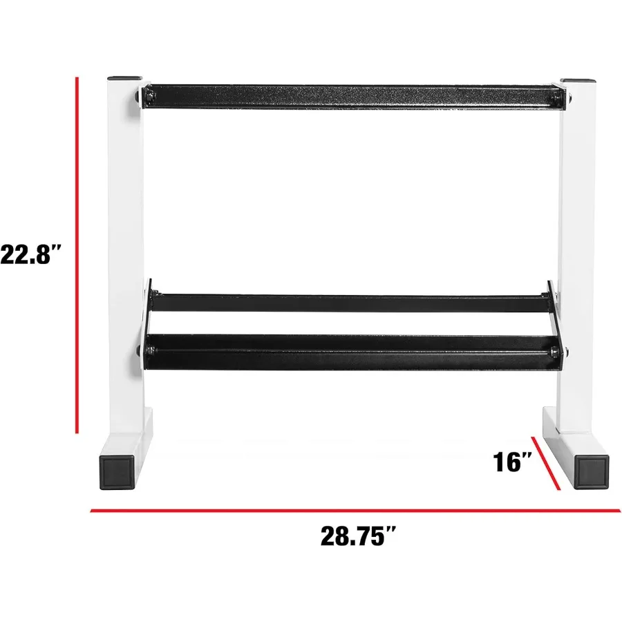150 lb Dumbbell Set with 2-Tier Rack