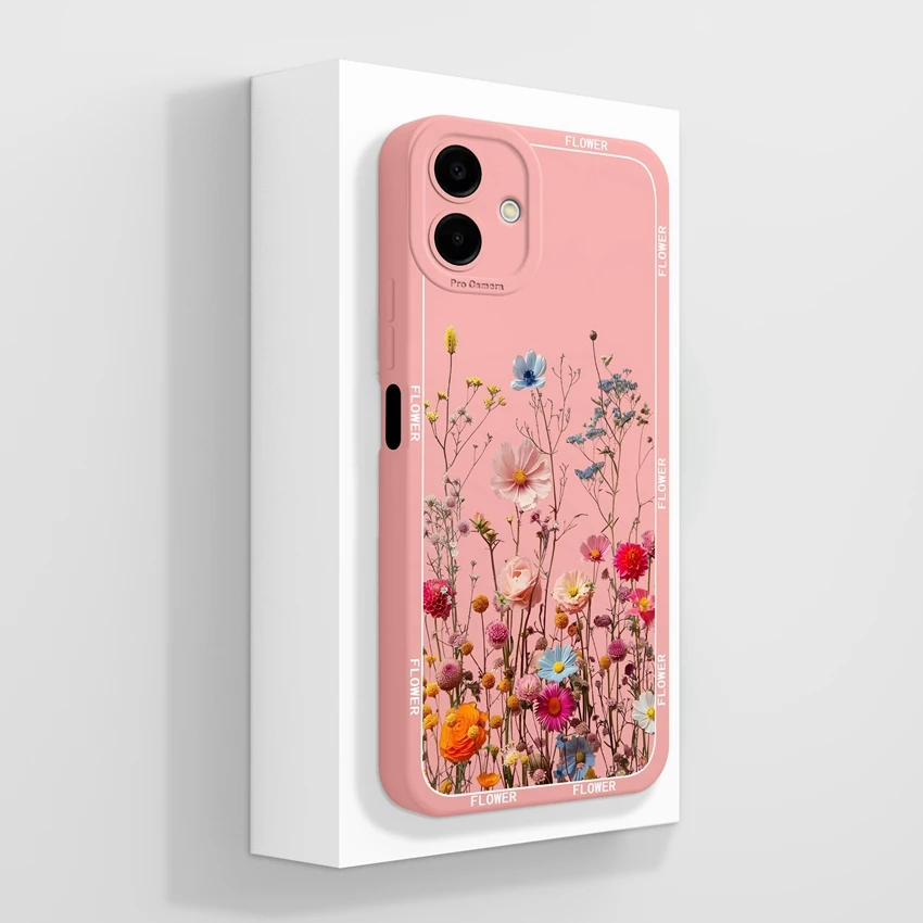 Pretty Flower Lemon Pattern Fashion Silicone Phone Case