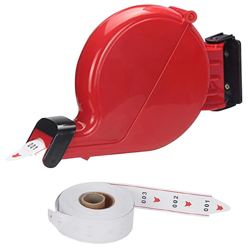 Take a Number Device Ticket Dispenser with 1 3-Digit Ticket Roll 2 Groups Number from 000-999 (red) Turnomatic your turn tickets