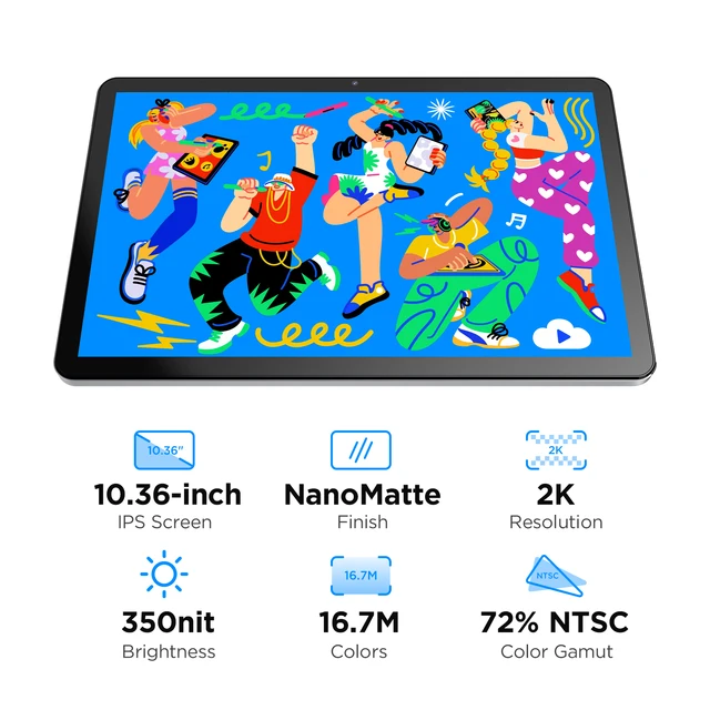 UGEE UT2 Fun Drawing Pad 10.36-inch 2K Display Graphic Monitor 4096 Levels with Pencil Tablet Android 14 System 6GB+128GB 4