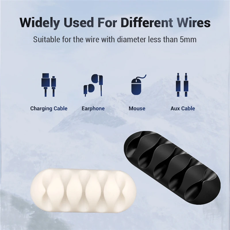 Silicone USB Cable Organizer For Desktop Wire Management