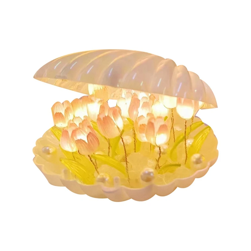 

DIY Shell Tulip Night ручная работа DIY Тюльпан для девушек для гостиной