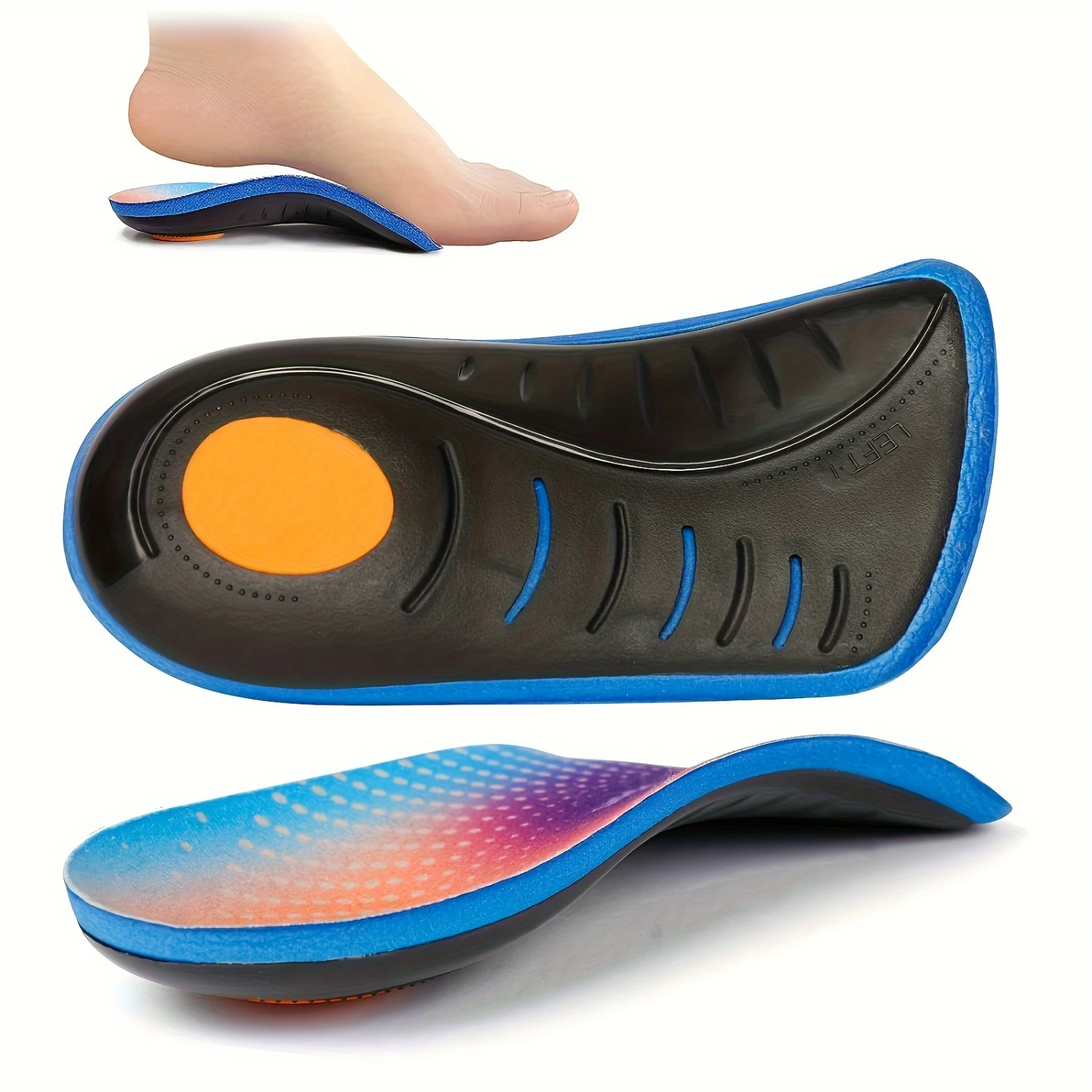 1 Pair 3/4 Length Arch Support Insoles for Men/Women, Inserts for Walking Running Sports-Relieve Foot Pain and Improve Comfort