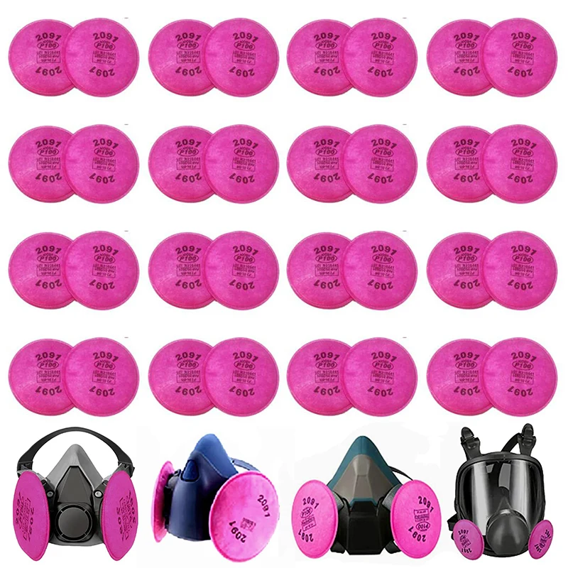 40pcs Package 2097/2091 Painting Spray Industry particulate P100 Filter For 3M 6200 7502 Series
