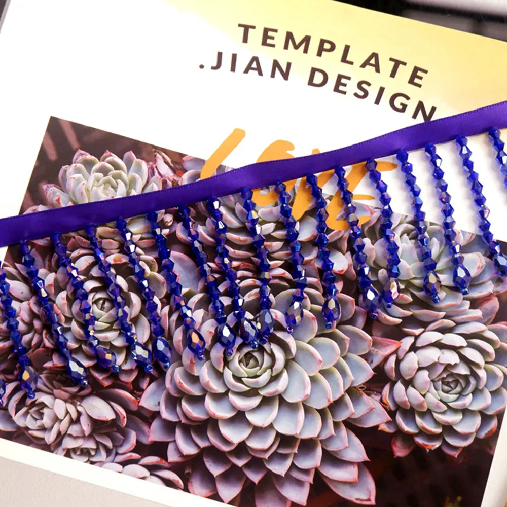 Crystal Pendant Beaded Fringe DIY Clothes Stage Dress Curtain Decorative Accessories Latin Dance Costume Sewing Decorate By Yard