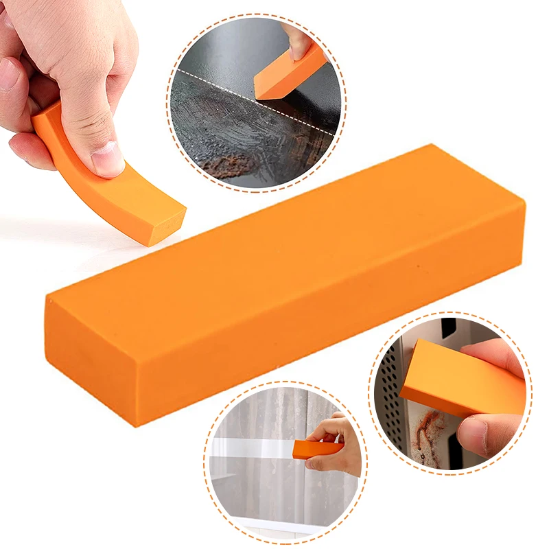1pc Easy Limescale Eraser Bathroom Glass Rust Remover Rubber Wet And