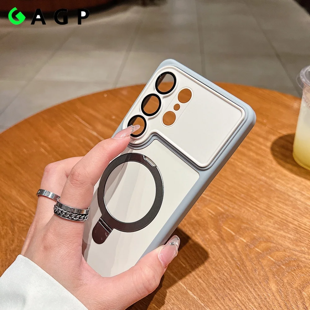 Luxury Bracket Holder Stand Magnetic Double Color Cover