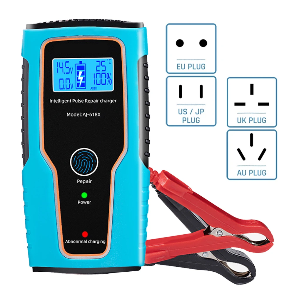 12v 6a 100ah Car Battery Charger Pulse Repair 100v250v Automatic