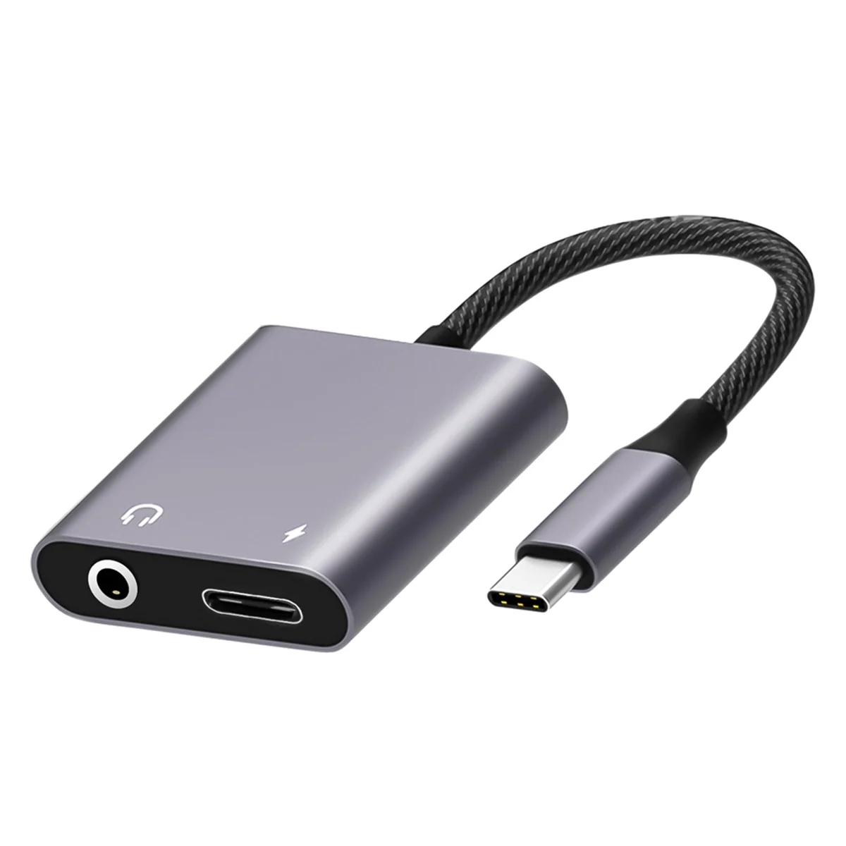 SEMOIC 2in1 USB Type C to 3.5mm Audio Headphone Jack and Charging Adapter, Aux Dongle Cable for 15/16 Pro/Max/Plus,