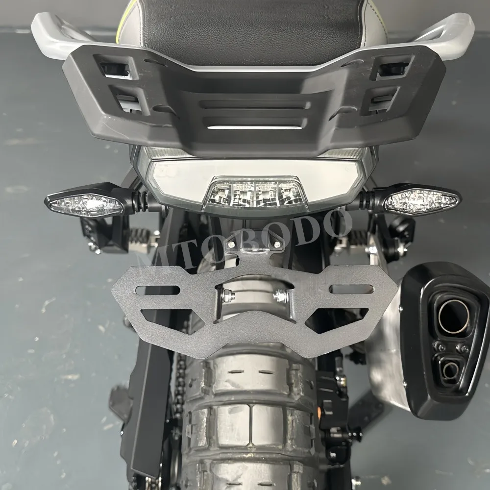 CFMOTO 450MT 2024 오토바이 액세서리 450MT 접이식 번호판 홀더 테일 브래킷 LED 후면 번호판 홀더에 적합