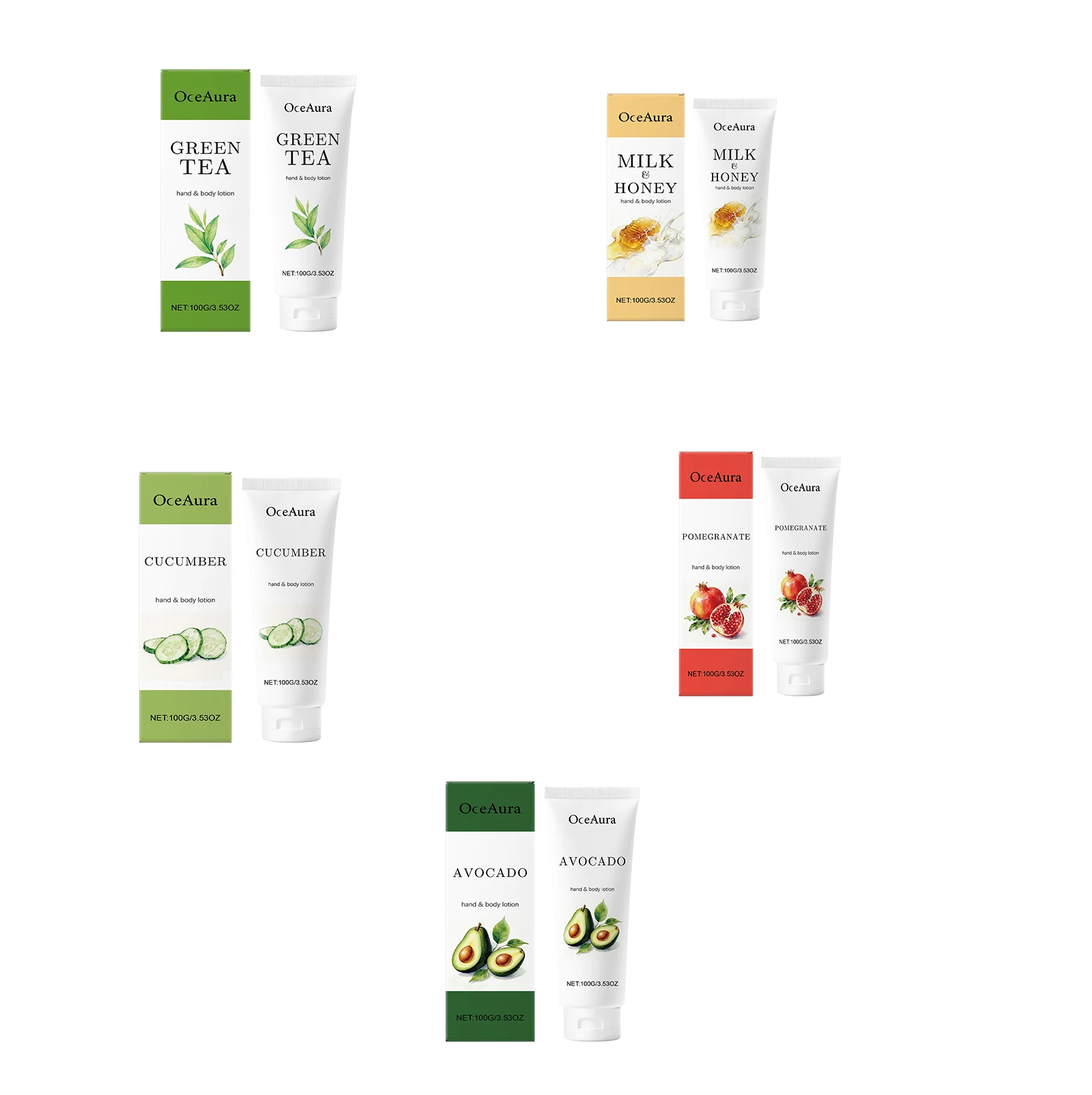 OCEAURA Body Lotion Series - Gentle Nourishment for Full Body, Hydrating & Moisturizing, Refreshing, Daily Massage Care