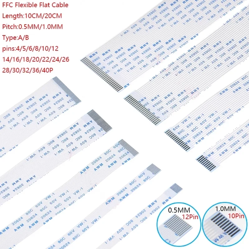 10db FPC/FFC Pántlika Alkalmazkodó m Bé Vezeték 0.5MM Hangmagasság 4 5 6 8 10 12 14 16 18 20 22 24 26 30 32 34 36 38 40 45 50 54 60 hajcsat